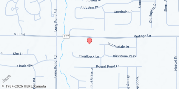 Map showing Center For Hope Food Pantry at 1301 Vintage Lane, Rochester, NY