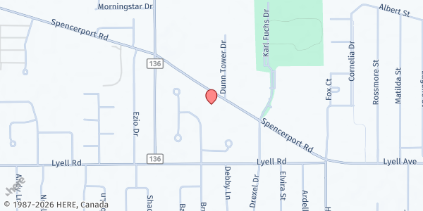 Map showing Gateway Apartments at 345 Spencerport Rd, Rochester, NY