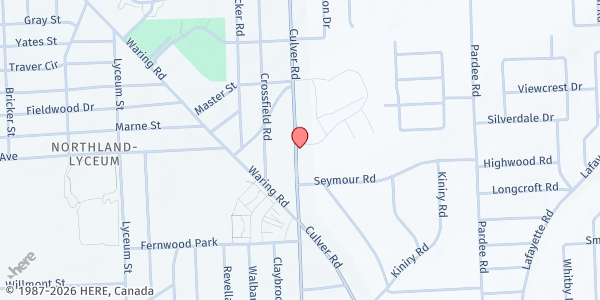 Map showing Glad Tidings Church Food Pantry at 1980 Culver Road, Rochester, NY