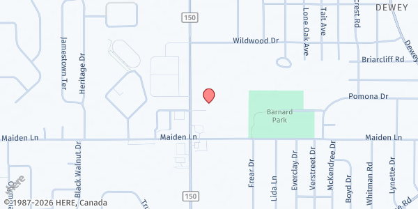 Map showing Greece Ecumenical Food Shelf at 500 Maiden Lane, Rochester, NY