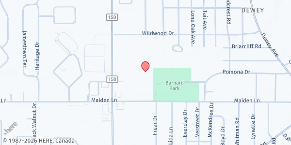 Map showing Greece Ecumenical Food Shelf and Clothing Closet at 500 Maiden Lane, Rochester, NY