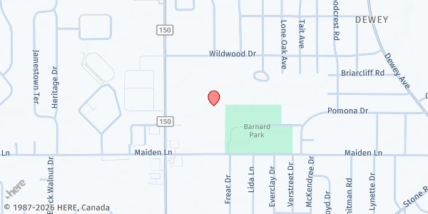 Map showing Greece Ecumenical Food Shelf at 500 Maiden Lane, Rochester, NY