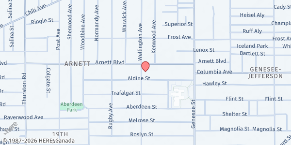 Map showing Grow; Family Restoration Project, Inc. - Rochester at 330 Wellington Avenue, Rochester, NY