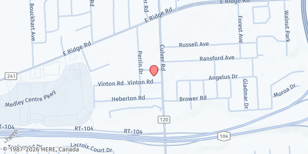 Map showing Irondequoit Community Cupboard at 2841 Culver Road, Rochester, NY