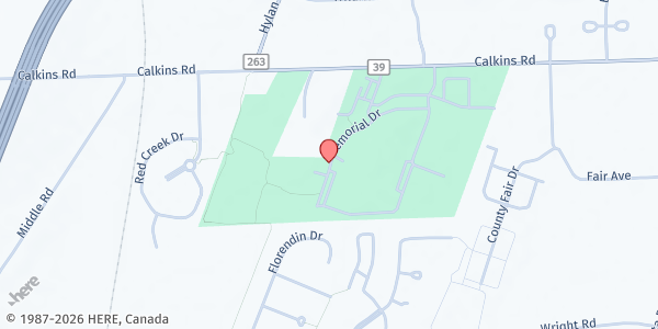 Map showing Rush Henrietta Food Terminal at 595 Calkins Road, Rochester, NY