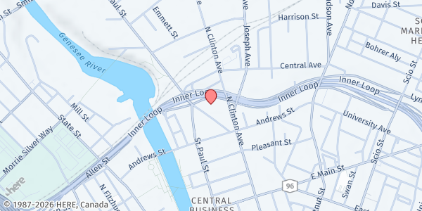 Map showing Salem Nutrition Center at 60 Bittner Street, Rochester, NY