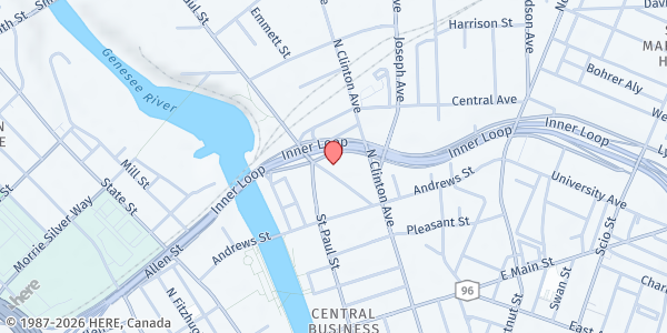 Map showing Salem Nutrition Center at 60 Bittner Street, Rochester, NY