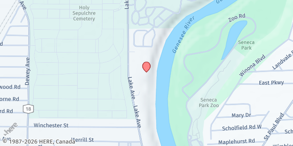 Map showing St. Bernard Park Apartments at 2260 Lake Ave., Rochester, NY