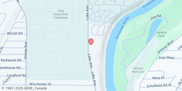 Map showing St. Bernard Park Apartments at 2260 Lake Ave., Rochester, NY