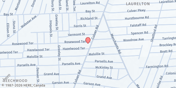 Map showing St. Mark's & St. John's Episcopal Church at 1245 Culver Road, Rochester, NY