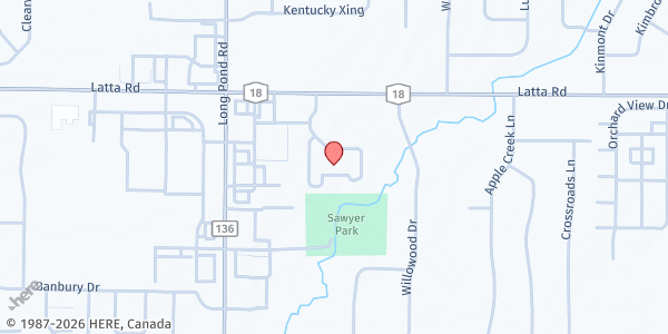 Map showing The Gardens at Town Center at 100 Greece Center Dr., Rochester, NY