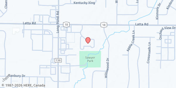 Map showing The Gardens at Town Center at 100 Greece Center Dr., Rochester, NY