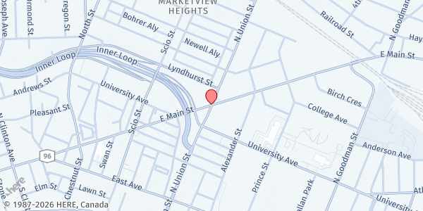 Map showing The Word of the Cross at 76 North Union Street, Rochester, NY