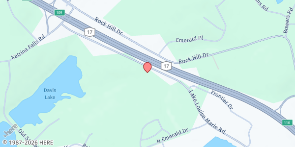 Map showing Rock Hill Farmers' Market at 96 Lake Louise Marie Rd, Rock Hill, NY