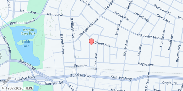 Map showing Hispanic Brotherhood of Rockville Center at 59 Clinton Avenue, Rockville Centre, NY