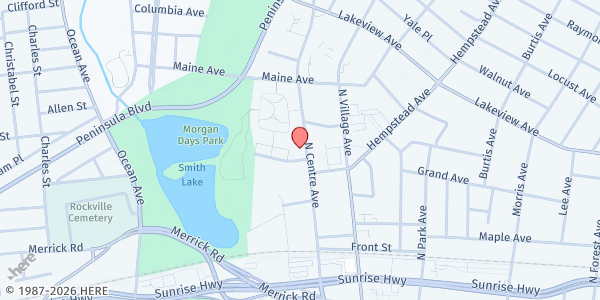 Map showing Sharon's Pantry at 150 N. Centre Avenue, Rockville Centre, NY