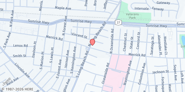 Map showing Sharon's Pantry at 150 N Centre Ave, Rockville Centre, NY