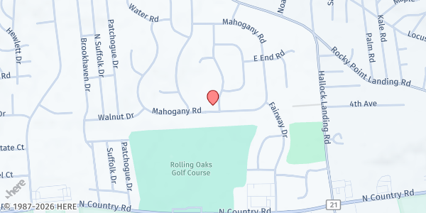 Map showing LI Lending a Helping Hand - Rocky Point at 341 Route 25A, Rocky Point, NY