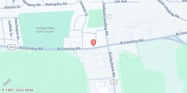 Map showing Long Island Lending a Helping Hand - Rocky Point at 341 Route 25A, Rocky Point, NY