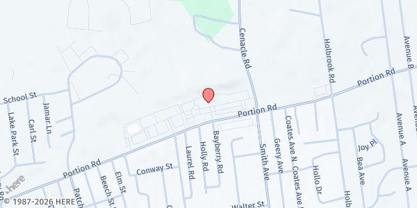 Map showing Lighthouse Mission/Ronkonkoma at 565 Portion Rd, Ronkonkoma, NY