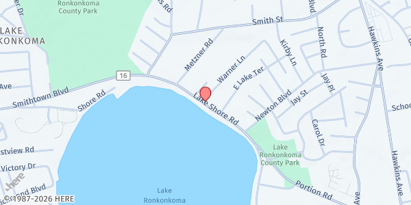 Map showing St. Mary's Episcopal Church Food Pantry at 315 Lake Shore Rd., Ronkonkoma, NY