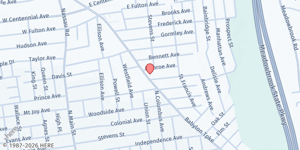 Map showing E.O.C. of Nassau County - Roosevelt at 281 Babylon Tnpk., Roosevelt, NY