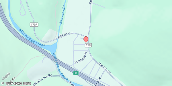Map showing ROSCOE SHEPHARD'S FOOD PANTRY at 2 Church Street, Roscoe, NY