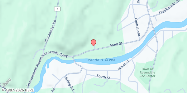 Map showing Rosendale Farmers' Market at 5 Hardenburgh Ln, Rosendale, NY
