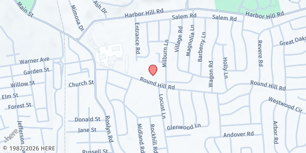 Map showing St. Mary's Outreach at 440 Round Hill Road, Roslyn Heights, NY