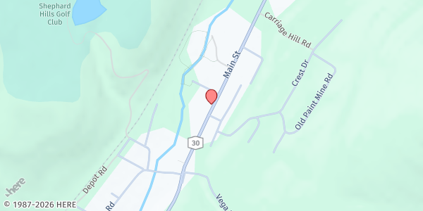 Map showing Roxbury Food Pantry at 53765 St Hwy 30, Roxbury, NY