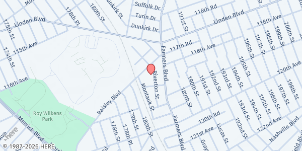 Map showing OUR LADY OF LIGHT PARISH at 118-22 Riverton Street, Saint Albans, NY
