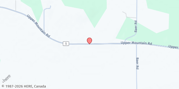 Map showing Randy Becken Farm Stand at 3302 Upper Mountain Road, Sanborn, NY