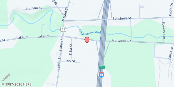 Map showing Sandy Creek Fresh Foods at 2031 Harwood Dr, Sandy Creek, NY