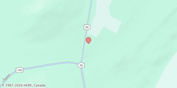 Map showing COMMUNITY SUPPER at 1519 State Rt. 86, Saranac Lake, NY