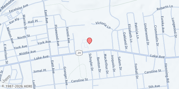 Map showing St. Clement's Outreach at 231 Lake Avenue, Saratoga Springs, NY
