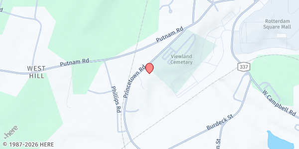 Map showing Edison Senior Apartments at 1310 Princetown Road, Schenectady, NY