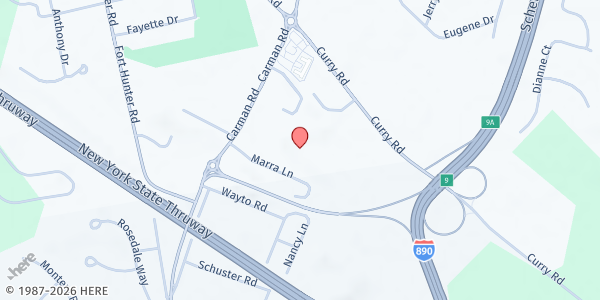 Map showing Father Leo - Veggie Mobile Sprout Stop at 3151 Marra Lane, Schenectady, NY