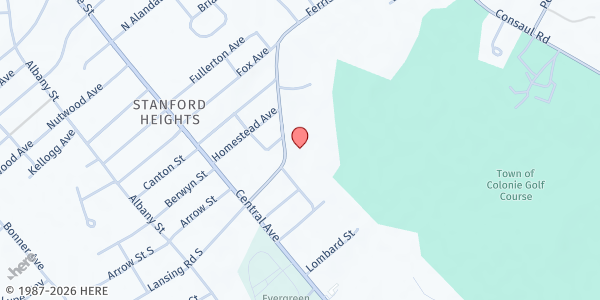 Map showing ICCD Food Pantry at 21 Lansing Rd. North, Schenectady, NY