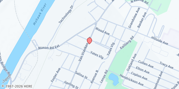 Map showing P.G. Wright Food Pantry at 2450 Van Vranken Ave - Building 11, Schenectady, NY