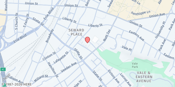 Map showing Schenectady WIC Clinic at 650 Franklin St - Suite 200, Schenectady, NY