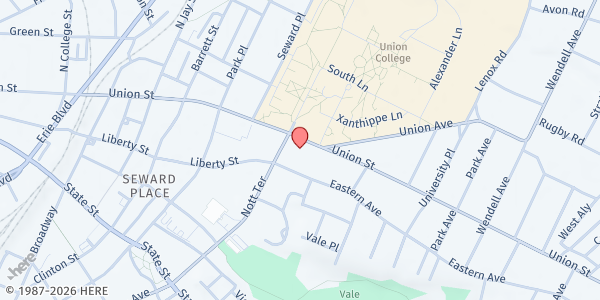 Map showing St. John the Evangelist at 806 Union Street, Schenectady, NY