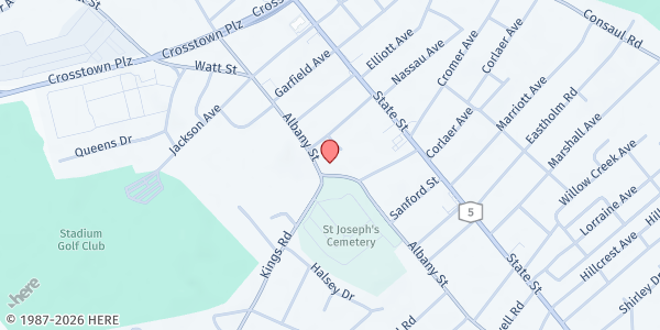 Map showing St. Paul the Apostle Food Pantry at 2777 Albany Street, Schenectady, NY