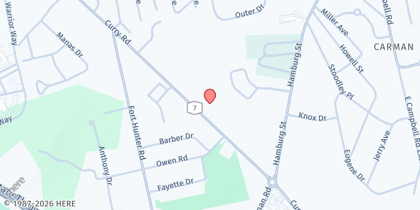 Map showing Veggie Mobile Sprout-Holly Manor at 2415 Curry Rd, Schenectady, NY