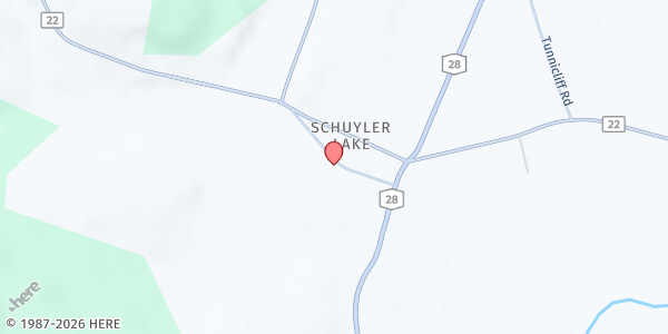 Map showing Schuyler Lake Food Cupboard at 128 Church St, Schuyler Lake, NY