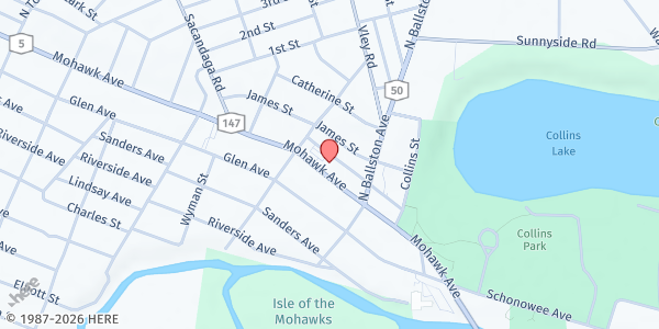Map showing City View Church at 132 Mohawk Ave, Scotia, NY