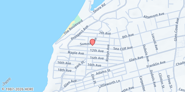 Map showing Mutual Concerns Committee (Seniors) - Sea Cliff at 300 Sea Cliff Ave., Sea Cliff, NY