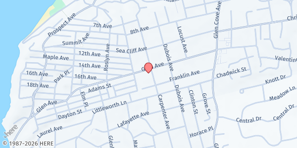 Map showing St. Boniface the Martyr FP at 145 Glen Ave., Sea Cliff, NY