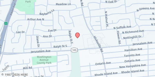 Map showing Maria Regina at 3945 Jerusalem Avenue, Seaford, NY