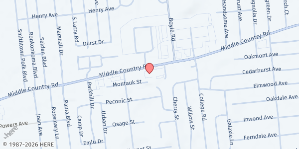 Map showing Petco - Middle Country Rd at 1100 Middle Country Rd, Selden, NY