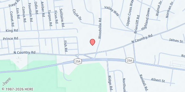 Map showing St. Anselm's Episcopal Church at 4 Woodville Road, Shoreham, NY